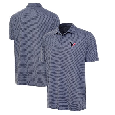 Houston Texans Antigua Heather Navy Scheme Polo