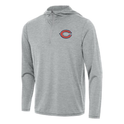 Толстовка Chicago Bears Antigua Heather Gray Tidy Quarter-Zip