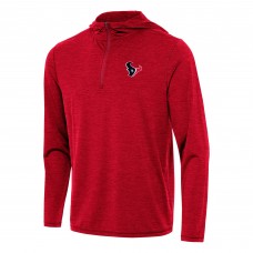 Толстовка Houston Texans Antigua Heather Red Tidy Quarter-Zip