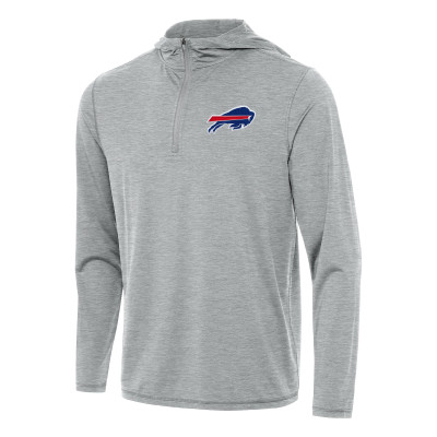 Пуловер Buffalo Bills Antigua Heather Gray Tidy Hoodie