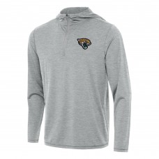 Jacksonville Jaguars Antigua Heather Gray Tidy Quarter-Zip Pullover Hoodie