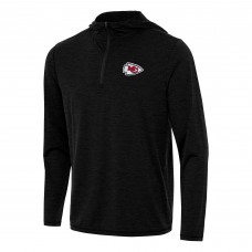 Толстовка на короткой молнии Kansas City Chiefs Antigua  Tidy - Heather Black
