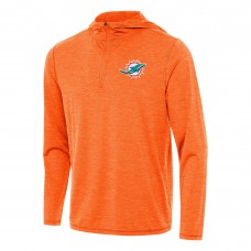 Толстовка на короткой молнии Miami Dolphins Antigua Heather Orange Tidy
