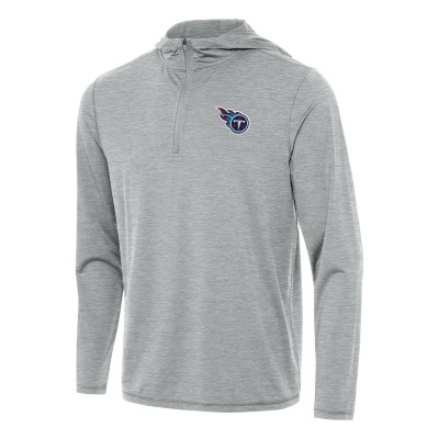 Кофта на короткой молнии Tennessee Titans Antigua  Tidy - Heather Gray