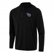 Кофта на короткой молнии Tennessee Titans Antigua  Tidy - Heather Black