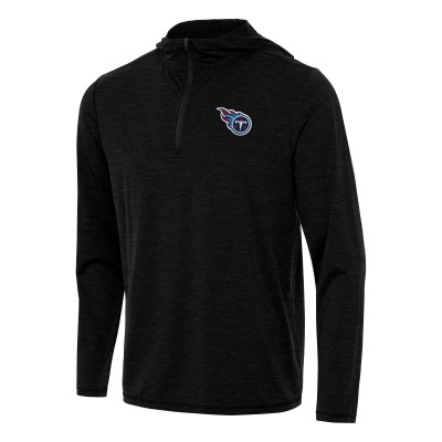 Кофта на короткой молнии Tennessee Titans Antigua  Tidy - Heather Black