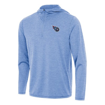 Кофта на короткой молнии Tennessee Titans Antigua  Tidy - Heather Light Blue