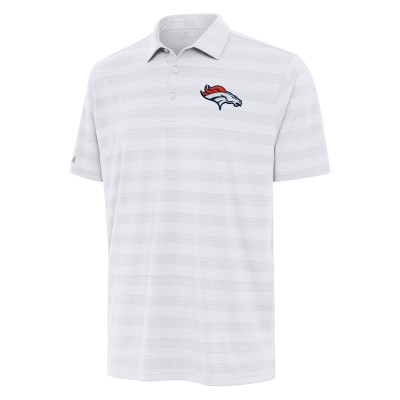 Denver Broncos Antigua White Tunnel Polo
