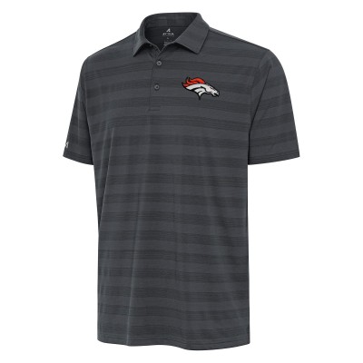Denver Broncos Antigua Pewter Tunnel Polo