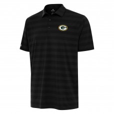 Green Bay Packers Antigua Black Tunnel Polo