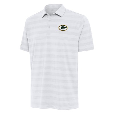 Green Bay Packers Antigua White Tunnel Polo