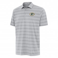 Green Bay Packers Antigua Gray Tunnel Polo