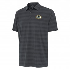 Green Bay Packers Antigua Pewter Tunnel Polo