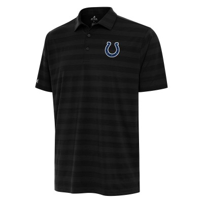 Indianapolis Colts Antigua Black Tunnel Polo