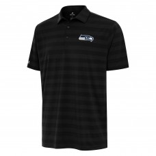Seattle Seahawks Antigua Black Tunnel Polo