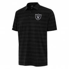 Las Vegas Raiders Antigua Black Tunnel Polo Las Vegas Raiders Antigua Black Tunnel Polo