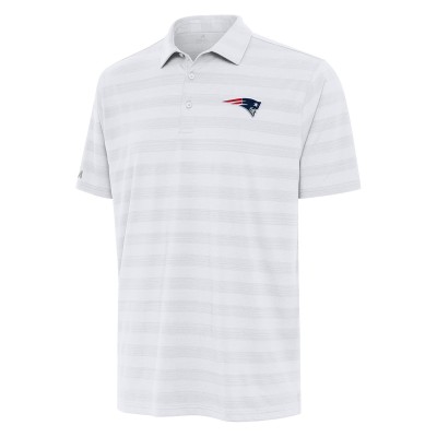 New England Patriots Antigua White Tunnel Polo