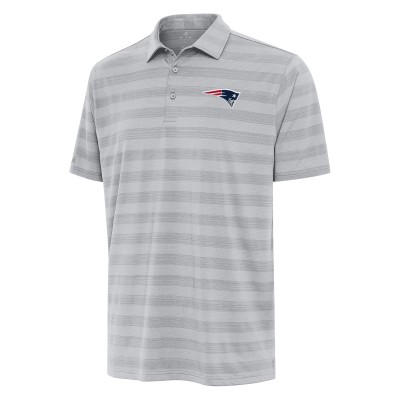 New England Patriots Antigua Gray Tunnel Polo