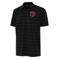 Поло Chicago Bears Antigua Black Bear Logo Tunnel