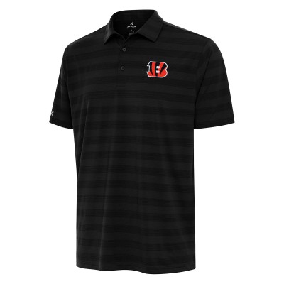 Cincinnati Bengals Antigua Black Tunnel Polo