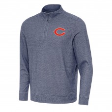 Chicago Bears Antigua Heather Navy Subtle Quarter-Zip Top Chicago Bears Antigua Heather Navy Subtle Quarter-Zip Top