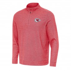 Кофта на короткой молнии Kansas City Chiefs Antigua Subtle - Heather Red