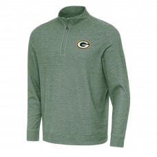 Green Bay Packers Antigua Hunter Green Subtle Quarter-Zip Top