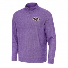 Baltimore Ravens Antigua Subtle Quarter-Zip Top - Heather Purple