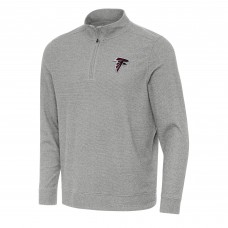 Atlanta Falcons Antigua Heather Gray Subtle Quarter-Zip Top