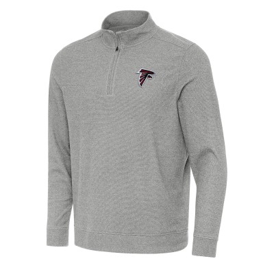 Atlanta Falcons Antigua Heather Gray Subtle Quarter-Zip Top
