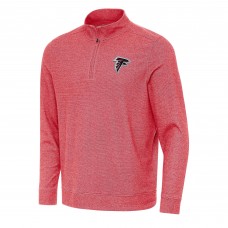 Atlanta Falcons Antigua Heather Red Subtle Quarter-Zip Top