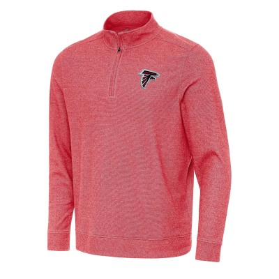 Atlanta Falcons Antigua Heather Red Subtle Quarter-Zip Top