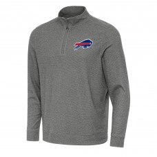Buffalo Bills Antigua Heather Black Subtle Quarter-Zip Top