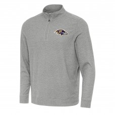 Baltimore Ravens Antigua Subtle Quarter-Zip Top - Heather Gray