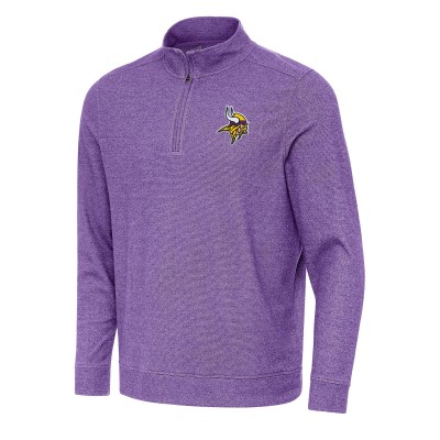 Кофта на короткой молнии Minnesota Vikings Antigua Subtle - Heather Purple