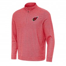 Arizona Cardinals Antigua Heather Red Subtle Quarter-Zip Top