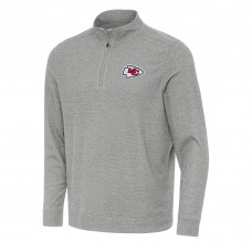 Кофта на короткой молнии Kansas City Chiefs Antigua Subtle - Heather Gray