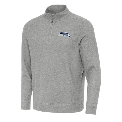 Кофта на короткой молнии Seattle Seahawks Antigua Subtle - Heather Gray