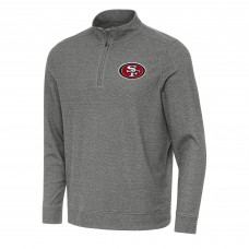 Кофта на короткой молнии San Francisco 49ers Antigua Subtle - Heather Black
