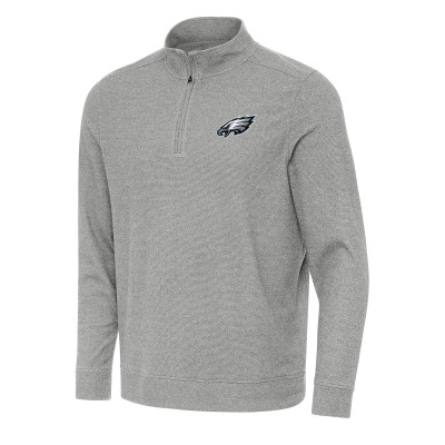 Кофта на короткой молнии Philadelphia Eagles Antigua Subtle - Heather Gray