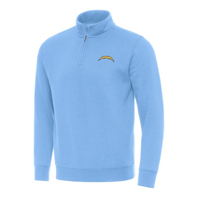 Кофта на короткой молнии Los Angeles Chargers Antigua Victory - Powder Blue