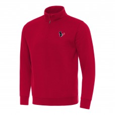 Houston Texans Antigua Red Victory Quarter-Zip Pullover Top