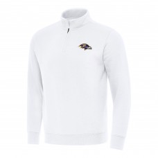 Кофта на короткой молнии Baltimore Ravens Antigua Victory - White