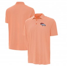 Denver Broncos Antigua Orange/White Twine Performance Polo