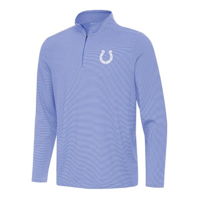 Indianapolis Colts Antigua Royal/White Twine Quarter-Zip Jacket