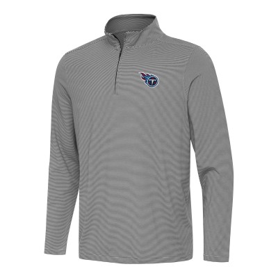 Кофта на короткой молнии Tennessee Titans Antigua Twine - Black/White