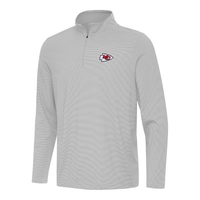 Кофта на короткой молнии Kansas City Chiefs Antigua Twine - Gray/White