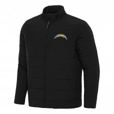 Los Angeles Chargers Antigua Black Swelter Full-Zip Jacket