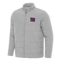 New York Giants Antigua Gray Swelter Full-Zip Jacket