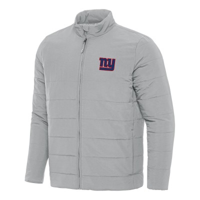 New York Giants Antigua Gray Swelter Full-Zip Jacket